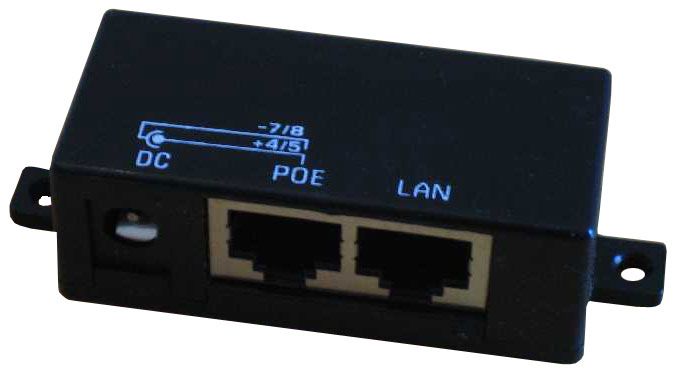 Gigabit-PoE Injector, schwarz