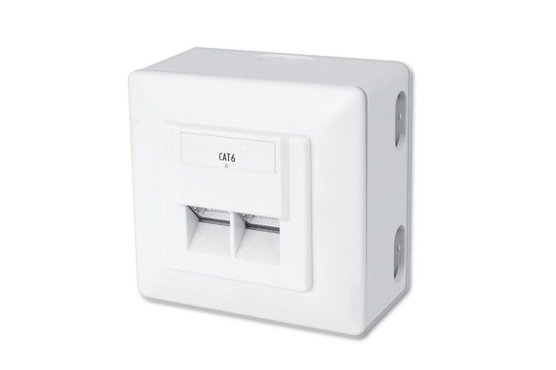 Aufputzdose 2 x RJ45 CAT6 STP
